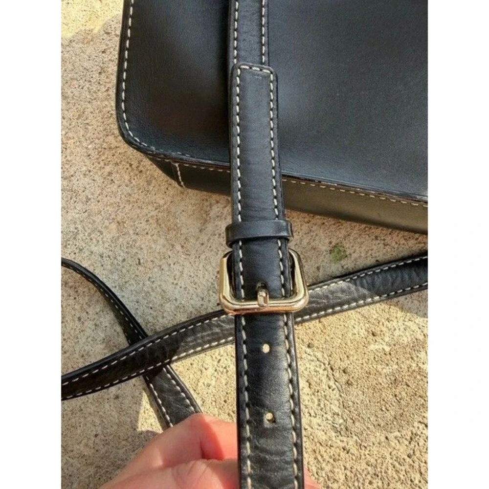 Kate Spade New York Scout Essex Black Leather Crossbody Messenger Bag Purse - Picture 4 of 9